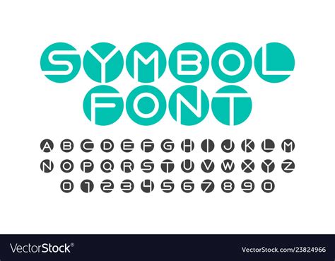 Symbol Font Royalty Free Vector Image Vectorstock