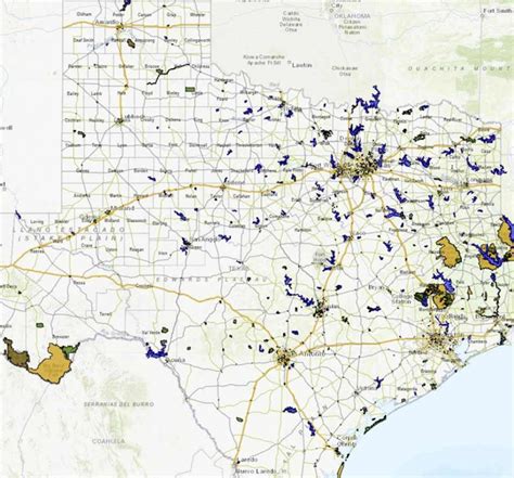 Geographic Information Systems Gis Tpwd Lands Of Texas Map
