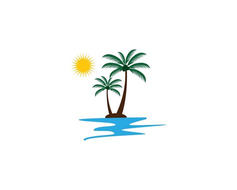 Palm Tree Summer Logo Template 596969 Vector Art At Vecteezy