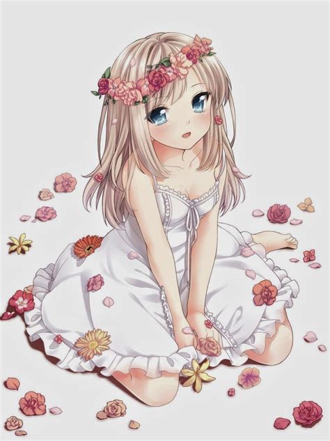 Cool Anime Chibi Girl Flower Seleran