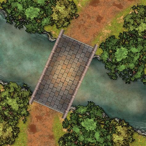 Osrynn S Oddments Bonus Map River Bridge Battlemap