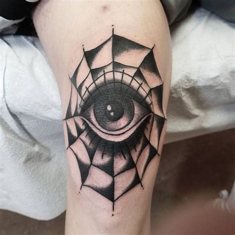 Inspiring Knee Tattoo Design Ideas For Women Spider Web Tattoo