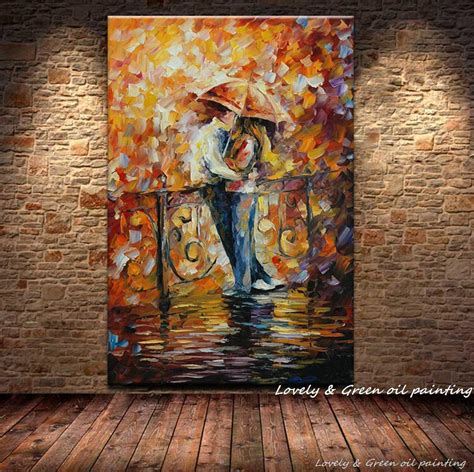 Handpainted Abstract Love And Romance Paintings Modern Palette Knife