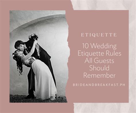 Wedding Etiquette Rules Guests Philippines Wedding Blog