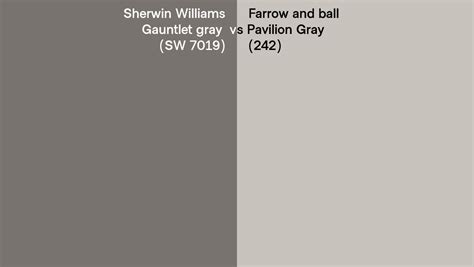 Sherwin Williams Gauntlet Gray Sw 7019 Vs Farrow And Ball Pavilion