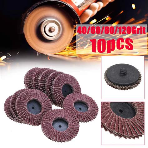 10pc Flap Discs Wheels Grinding Sanding 40 60 80 120 Grit Angle Grinder