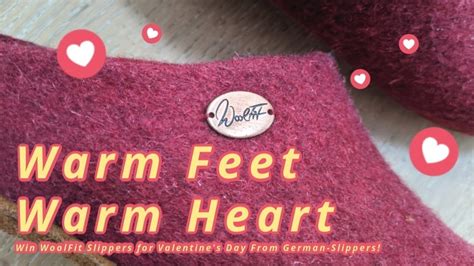 Warm Feet Warm Heart Win Woolfit Slippers For Valentines Day A