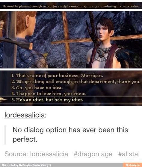 Picked It Every Time Dragon Age Funny Dragon Age Memes Dragon