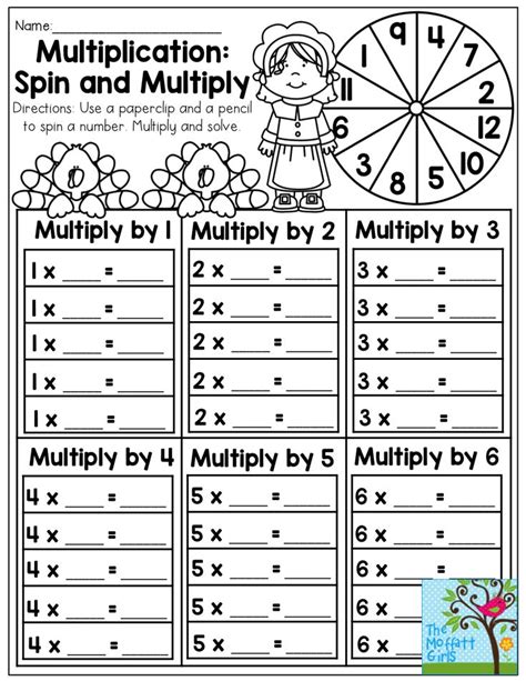They have been categorized at the 3rd grade level based on the common core standards for mathematics. Multiplication: Spin and Multiply- Such a fun ...