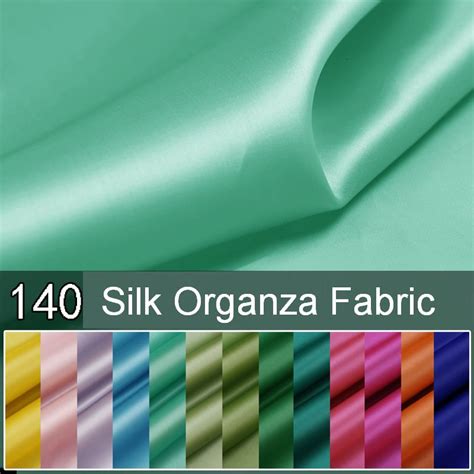 140cm wide pure natural silk organza fabric satin 30 solid color mulberry stiff high end dress