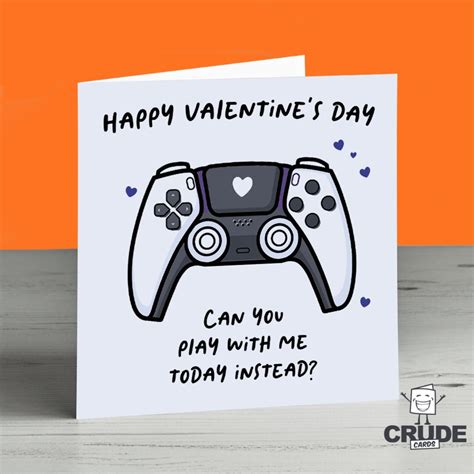 Gamer Valentines Day Card Rude Gamer Card Ps5 Valentines Card For