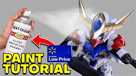 How To Paint Gunpla The Cheap Way Spray Can Tutorial Youtube