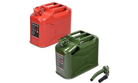25 Gallon 10l Jerry Fuel Can Steel Gas Container Emergency Backup W