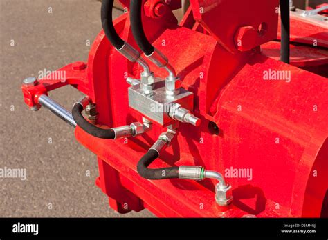 Hydraulic System Hoses On Farm Machine Horizontal Shot Stock Photo Alamy