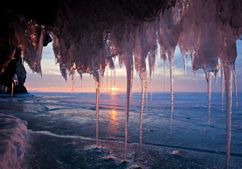 Ice Caves Of The Winter Lake Baikal Stock Photo Image Of Shore Water