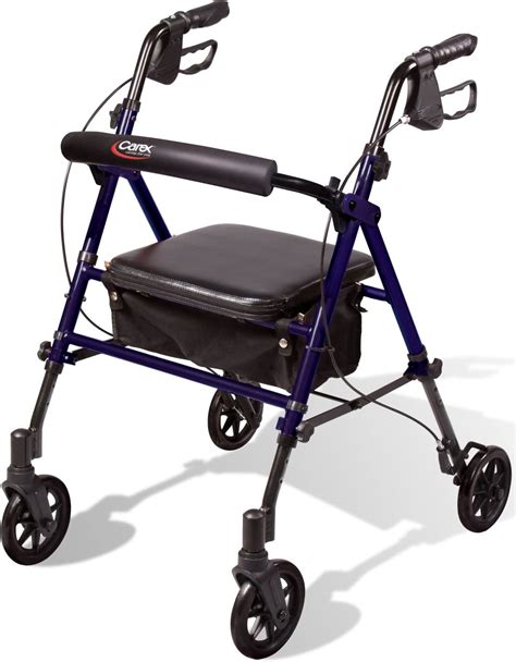 Buy Carex Step N Rest Aluminum Rollator Walker With Seat Rolling