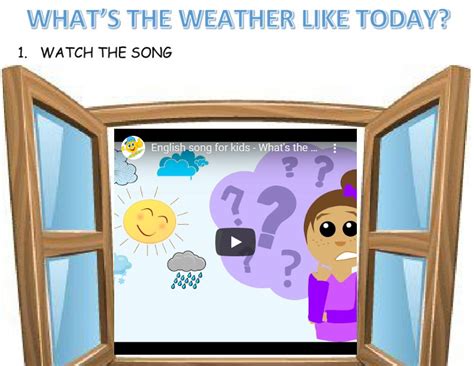 English Corner Whats The Weather Like Today Interactive Worksheet