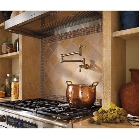Of course, you don't really need one but it saves you having to move heavy pots of water between the sink and the stove. Delta Traditional Double Handle Wall Mount Pot Filler ...
