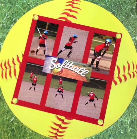 Layout Softball Baseball Scrapbook Simple Scrapbook School Scrapbook