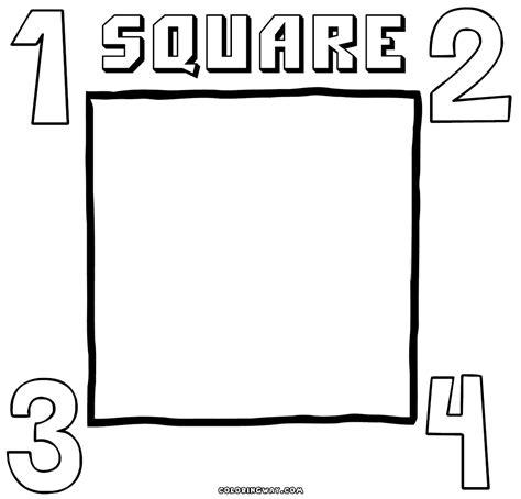 Square Coloring Page - Simple shapes | Easy coloring pages for toddlers / Color the squares