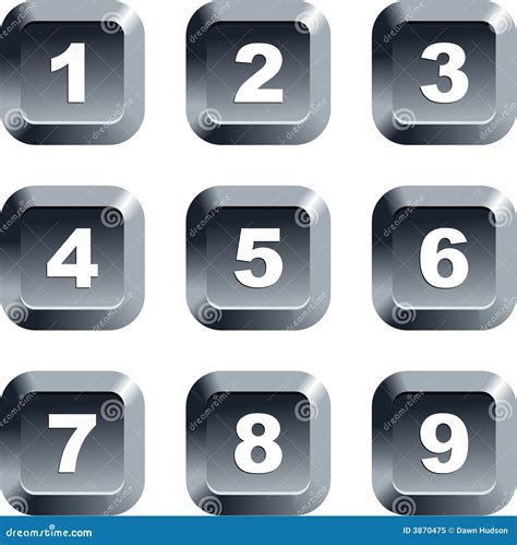 Number Buttons Royalty Free Stock Photo Image 3870475