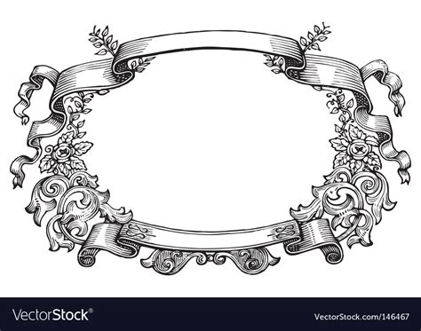 Antique Frame Engraving Royalty Free Vector Image