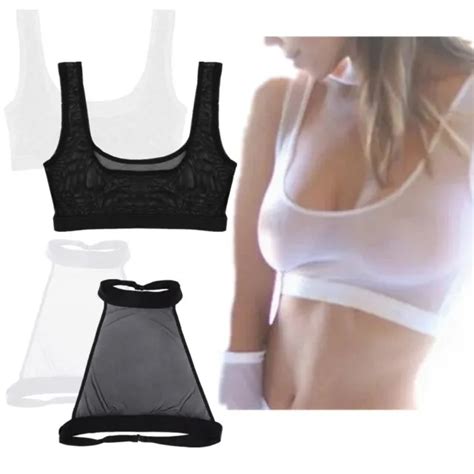 us sexy women s sheer mesh see through crop tops stretchy vest party club wear 6 99 picclick