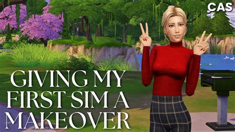 Giving My First Sim A Makeover Sims 4 Cas Youtube