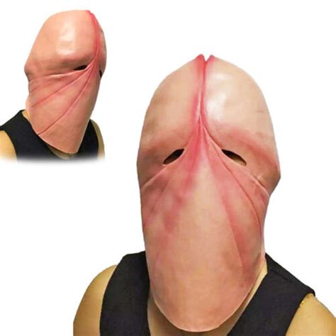 Funny Latex Penis Dick Head Mask Halloween Prank Party Cosplay Costume Prop Cos EBay
