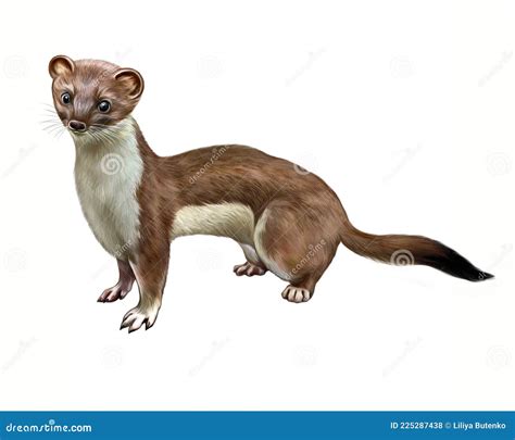 Weasel Mustela Nivalis Stock Illustration Illustration Of Animals