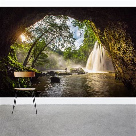 Waterfall Cave 8 X 144 3 Piece Wall Mural Set Large Wall Murals