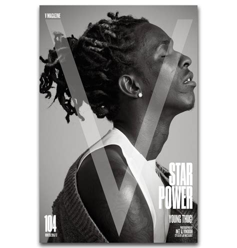 N0678 New Young Thug Star Power Music Cover Singer Wall Sticker Silk