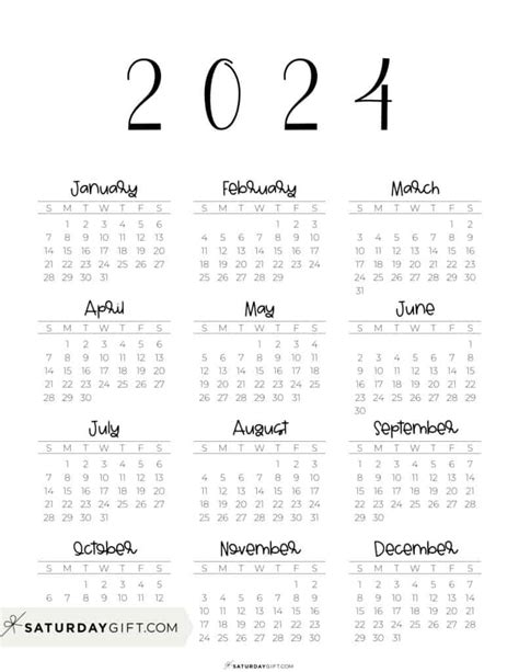 Yearly Calendar 2024 Free Download And Print 2024 Calendar Free