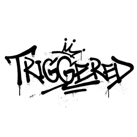 Premium Vector Graffiti Spray Paint Word Triggered Isolated Vector