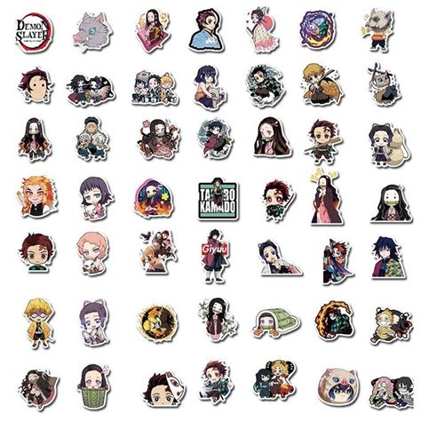 Comprar 100 Unidsset Caliente Japón Anime Kimetsu No Yaiba Pegatinas