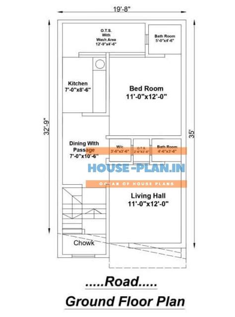 600 Sq Ft House Plan First Floor With Dining Room And Living Hall