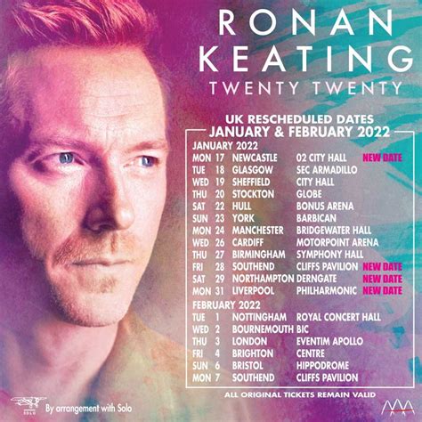 Lot 12 Ronan Keating Concert Tickets With Meet And
