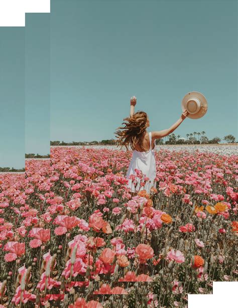 Colorful Flower Field Outfit Ideas Nature Photoshoot Spring