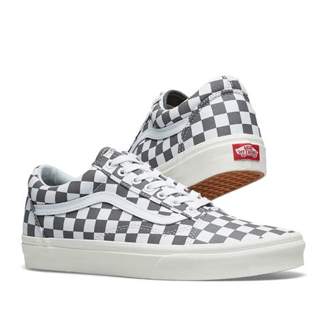 Vans Old Skool Checkerboard Pewter And Marshmallow End
