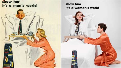 this lebanese photographer gender flipped some of the most sexist old adverts sbs voices