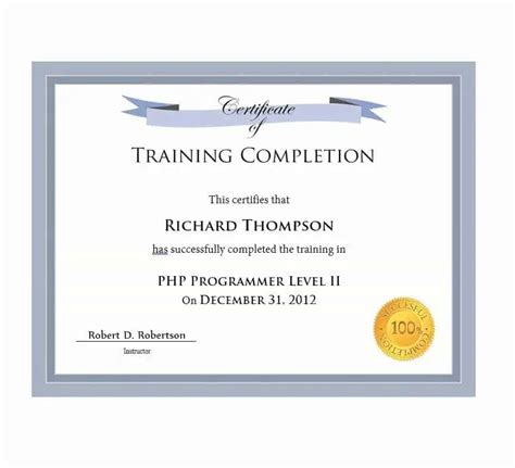 25 Work Completion Certificate Templates Word Excel Samples
