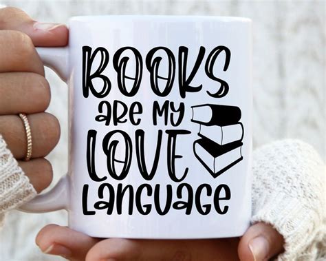 books are my love language white coffee mug book lovers mug book nerd mug reading lover t