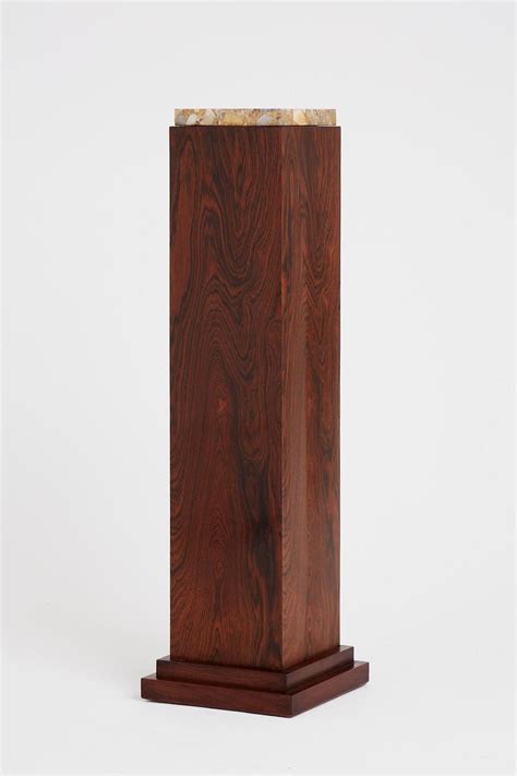 Art Deco Rosewood And Marble Pedestal At 1stdibs