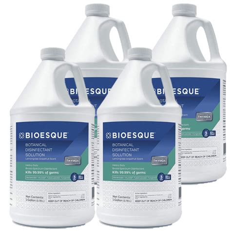 Bioesque Botanical Disinfectant Solution 1 Gallon Pack Of 4