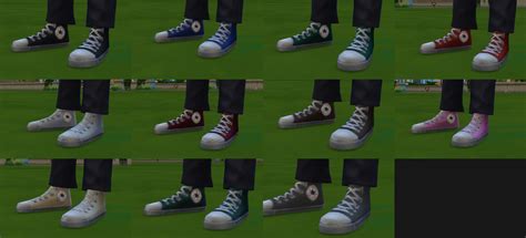 Mod The Sims Converse Shoes Maxis Shoes Re Textured