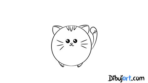 Cómo Dibujar Una Gato Fácil Kawaii 2 — Serie De Dibujos De Gatos