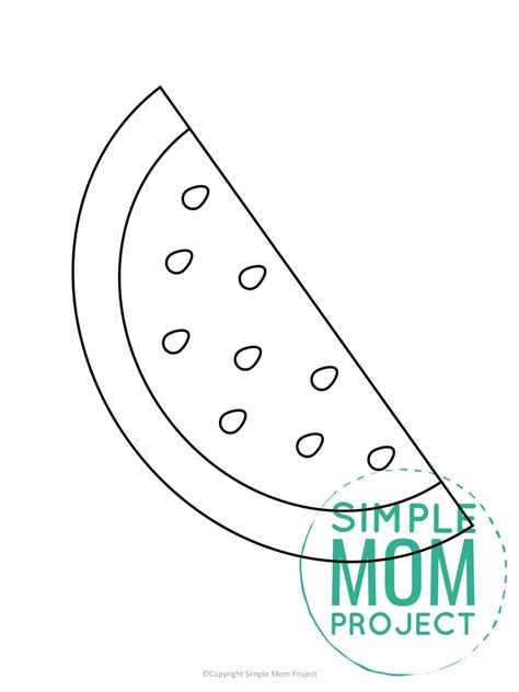 Free Printable Watermelon Template Simple Mom Project