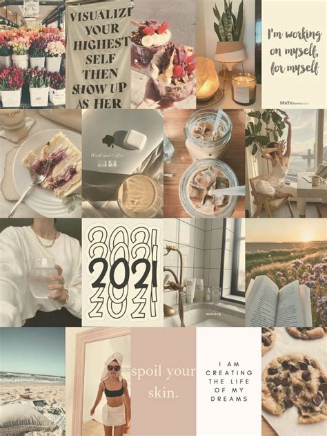 2021 Vision Board In 2021 Free Collage Spoil Yourself Gallery Wall