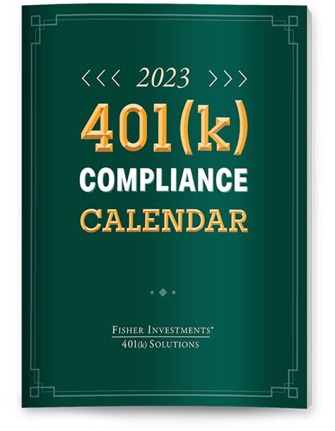 2023 Compliance Calendar And Checklist Resources Fisher Investments