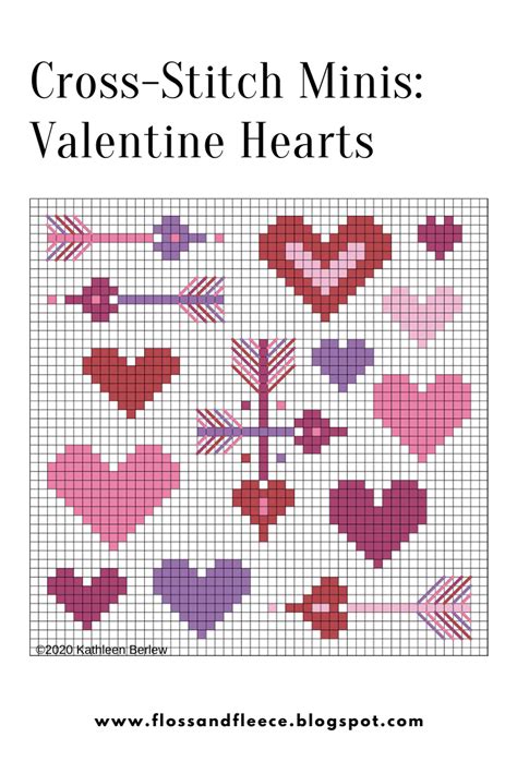 cross stitch minis valentine hearts cross stitch flowers cross
